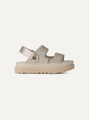 UGG Goldenstar Crackle Glide Sandales en cuir pour femme