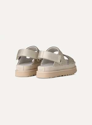 UGG Goldenstar Crackle Glide Sandales en cuir pour femme