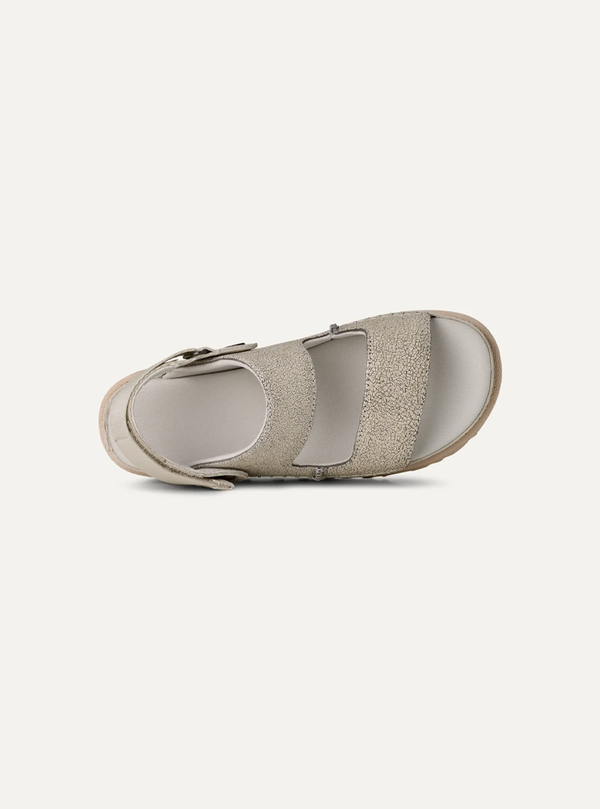 UGG Goldenstar Crackle Glide Sandales en cuir pour femme